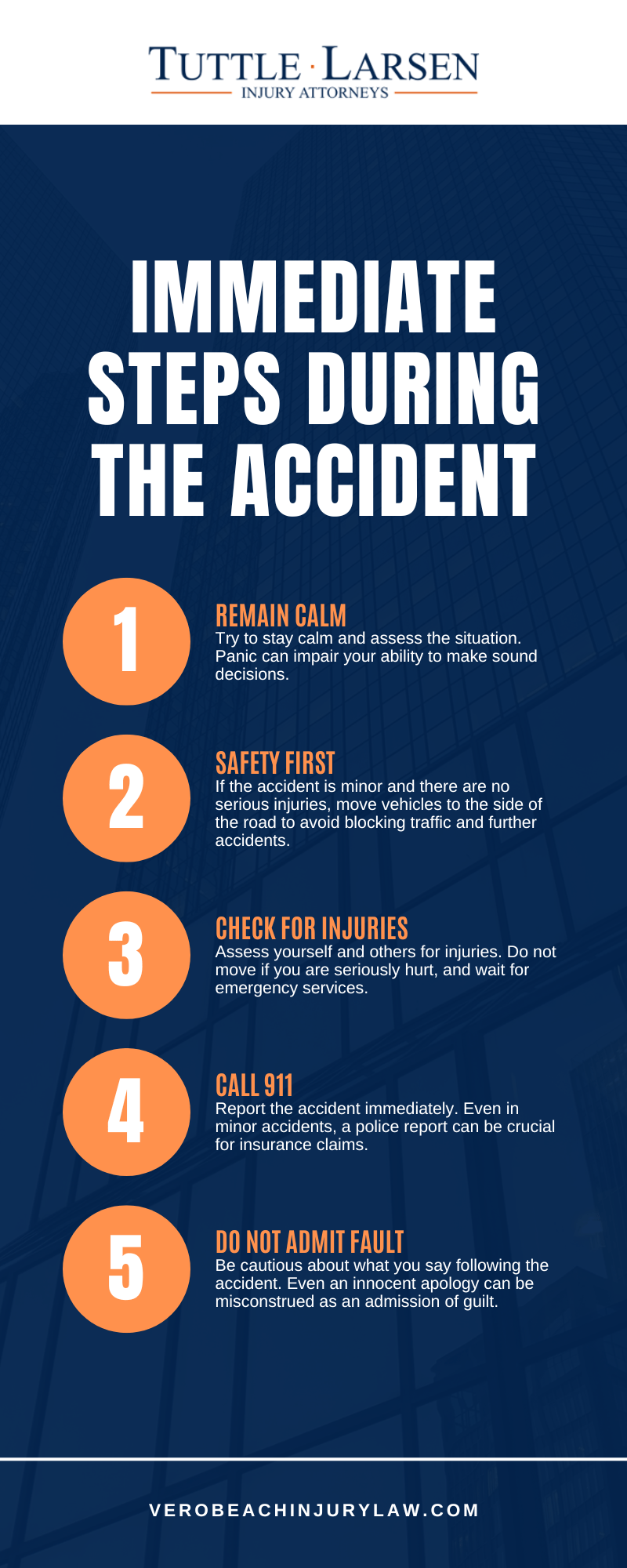 Immediate Steps During The Accident Infographic