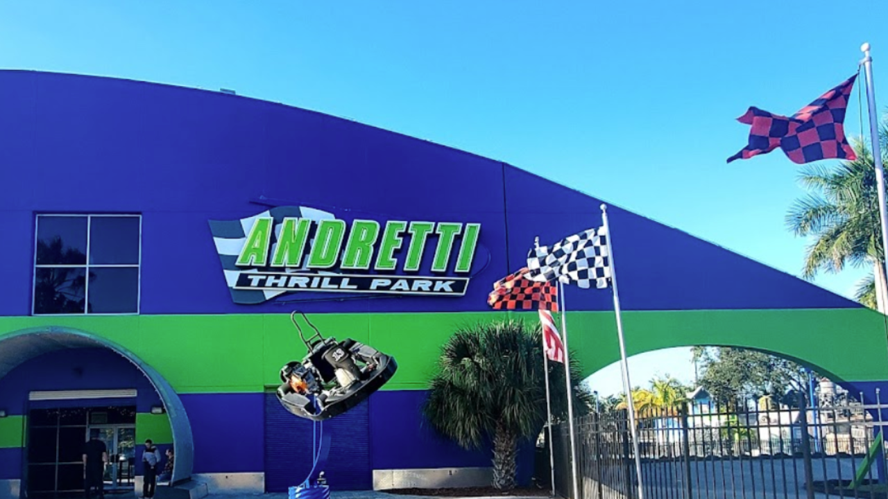 Outside view of the Andretti Thrill Park Melbourne, FL