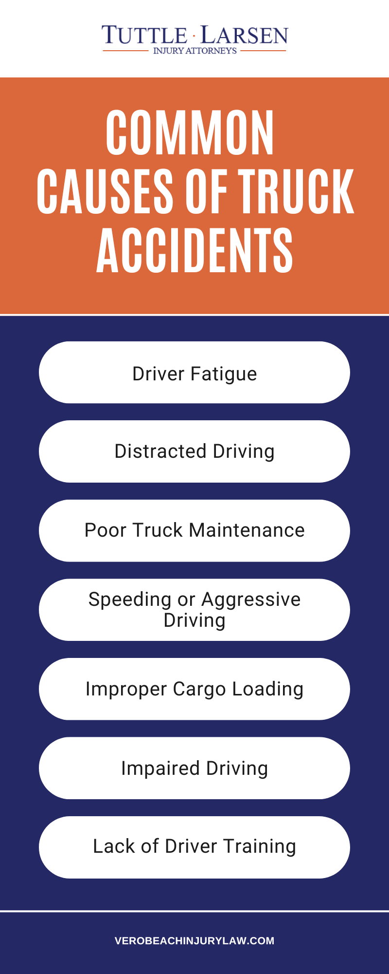 Common Causes Of Truck Accidents Infographic